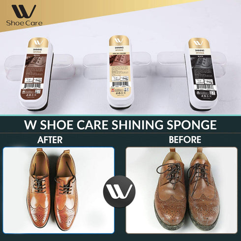Shoe Shining Sponge Brown - 0.37 fl oz | WBM SHOE CARE